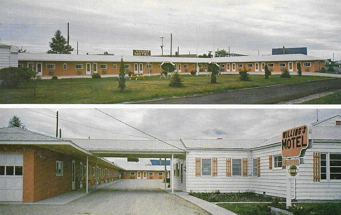 Aspen Motor Inn (Willing Motel) - Old Postcard Photo